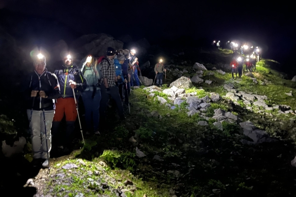 Säntis und Kronberg im Abend- und Morgenrot